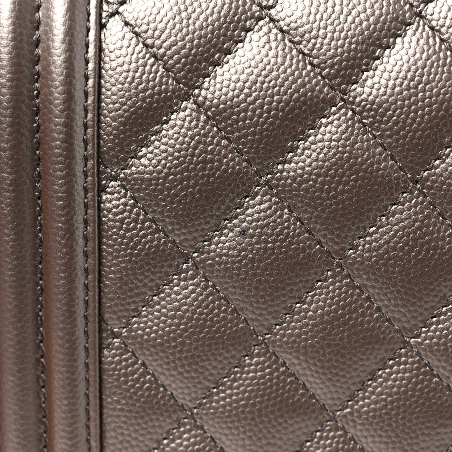 Metallic Caviar Quilted New Medium Boy Flap Copper