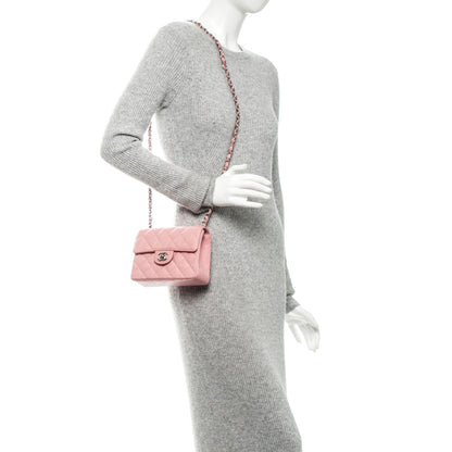 Chanel Caviar Quilted Mini Square Flap Pink 2 of 7
