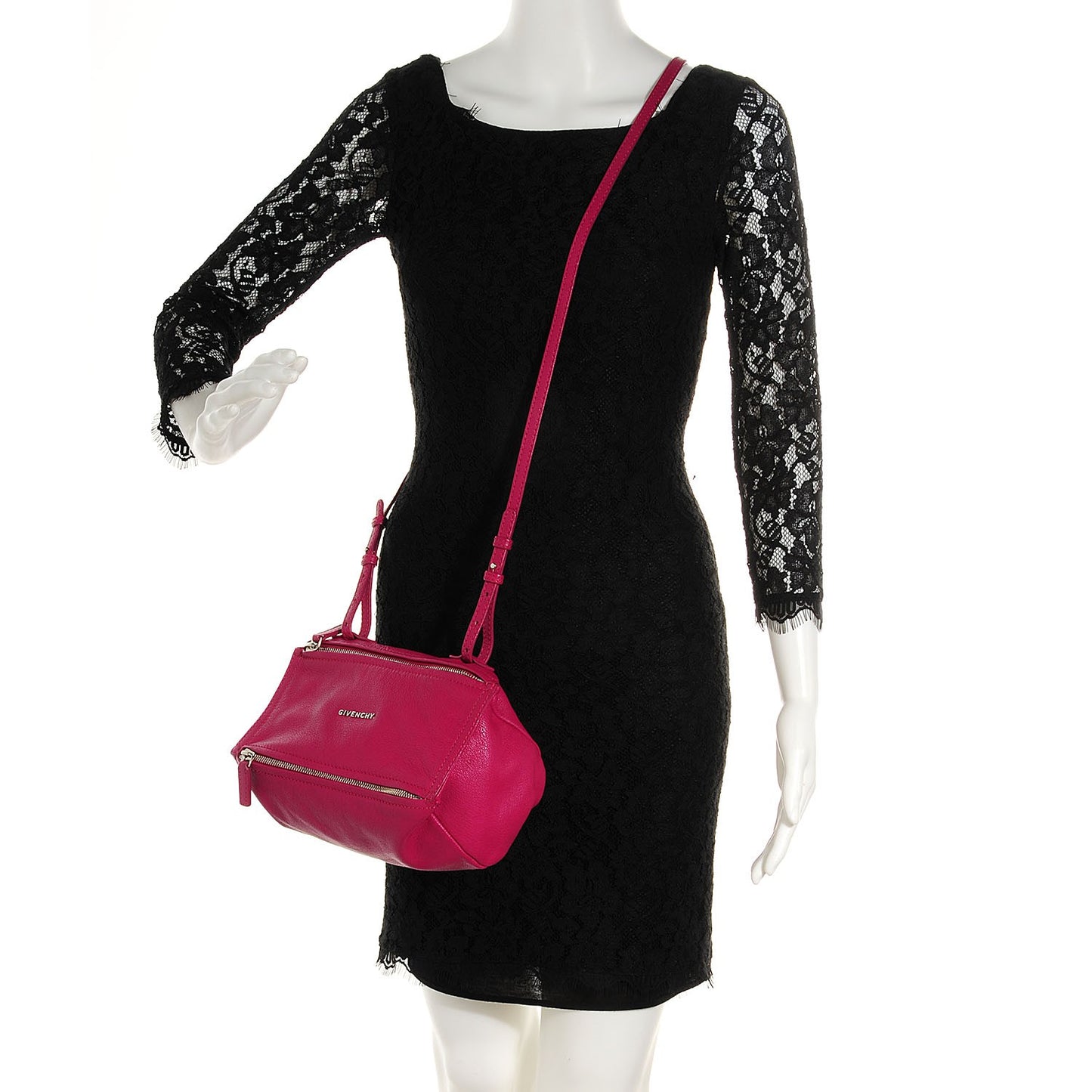 Sugar Goatskin Mini Pandora Fuchsia