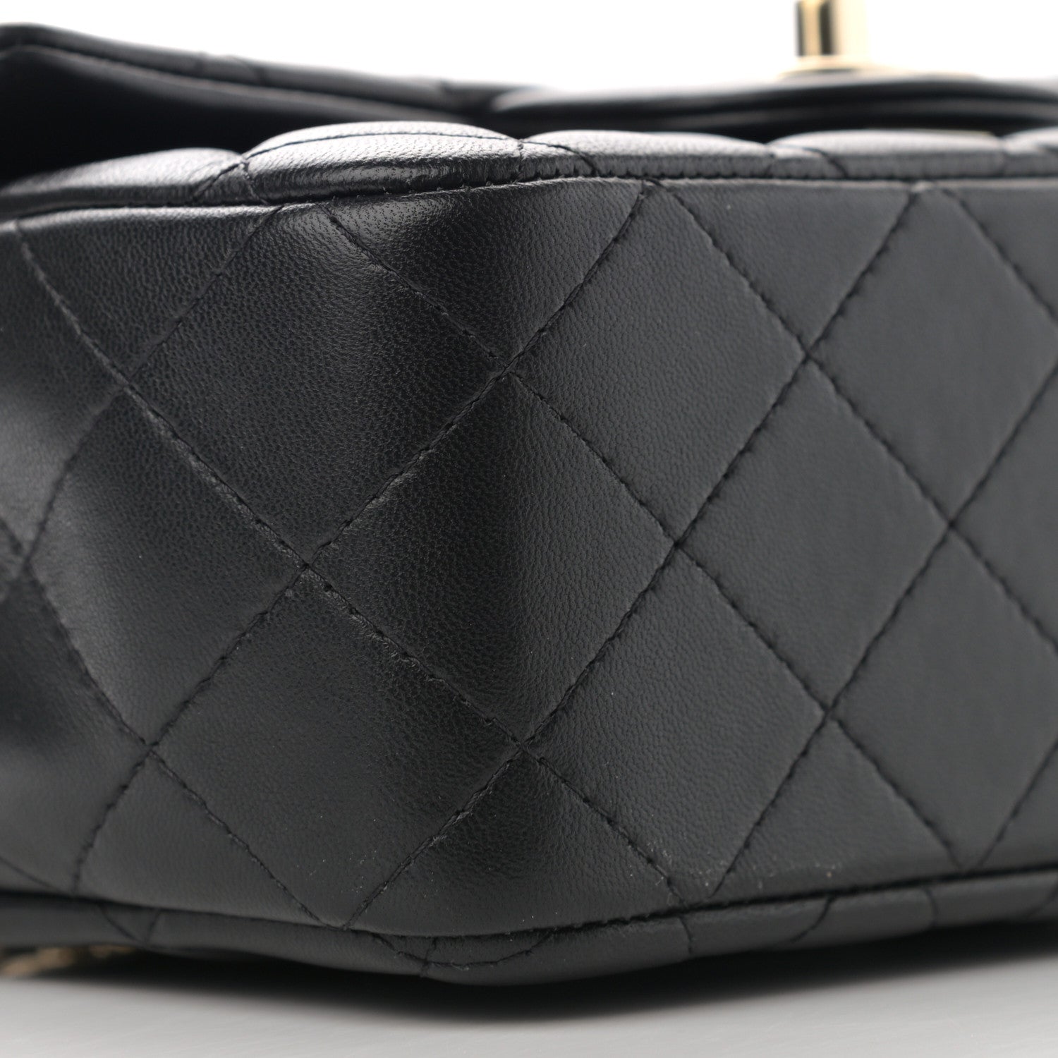 Chanel Lambskin Quilted Mini Top Handle Rectangular Flap Black 9 of 11