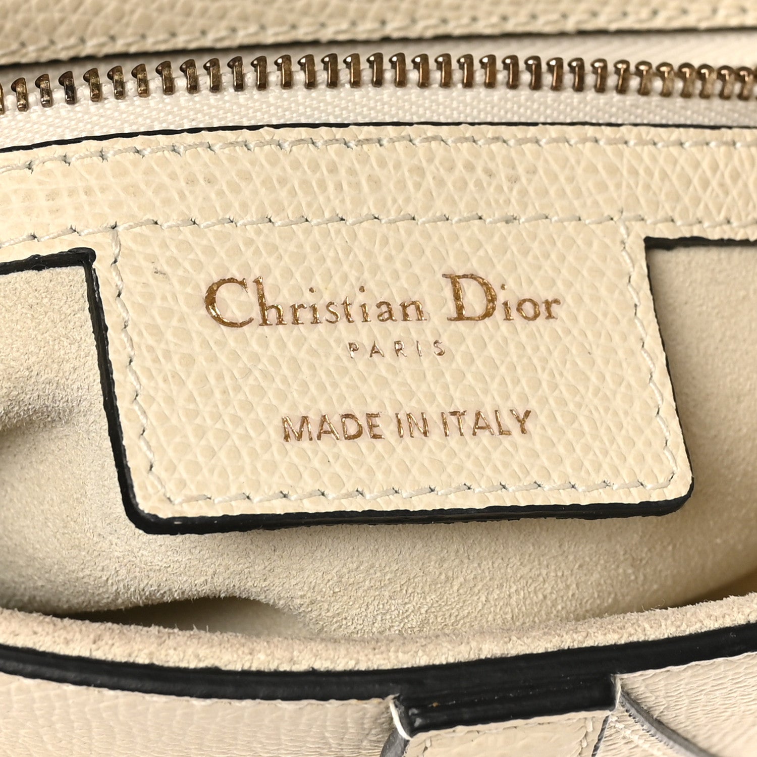 Christian Dior Grained Calfskin Saddle Bag White 1823918
