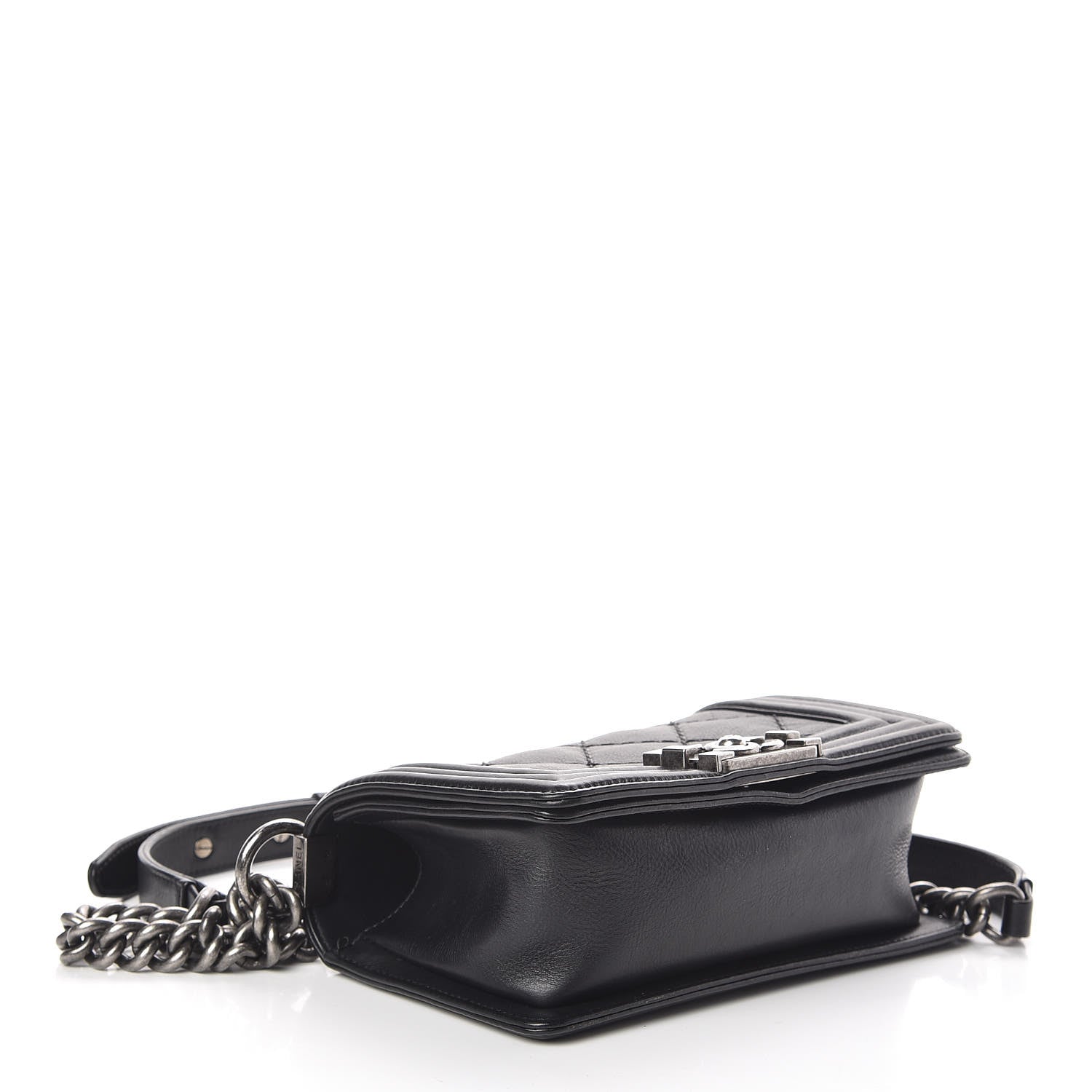 Chanel Calfskin Double Stitch Small Boy Flap Black 4 of 10
