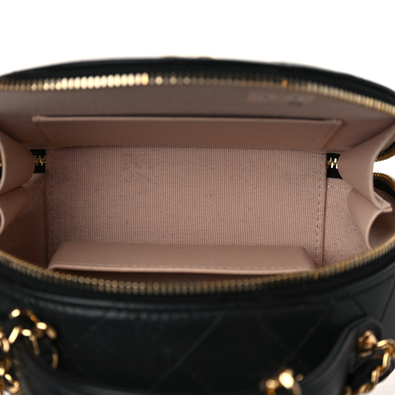 Chanel Lambskin Quilted Chic Riviera Top Handle Vanity Case Black 5 of 9