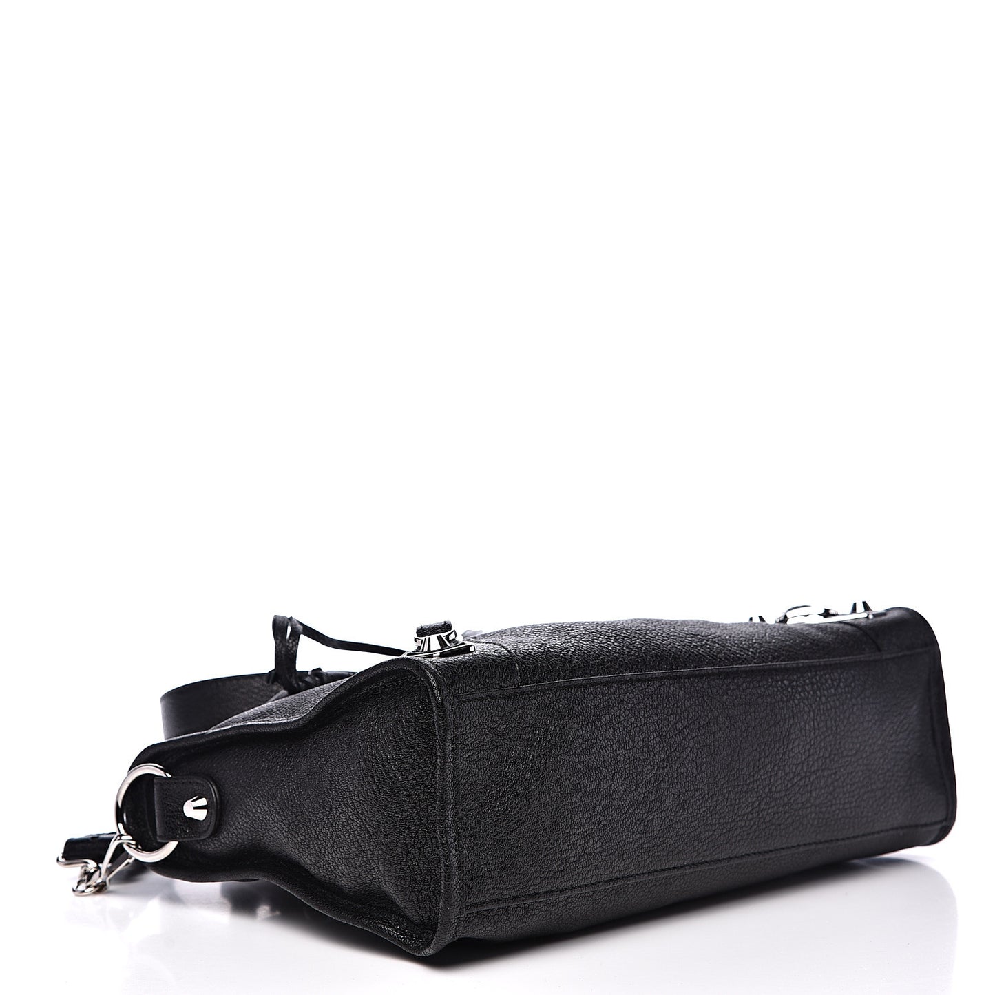 Chevre Silver Metallic Edge Hardware S City Black