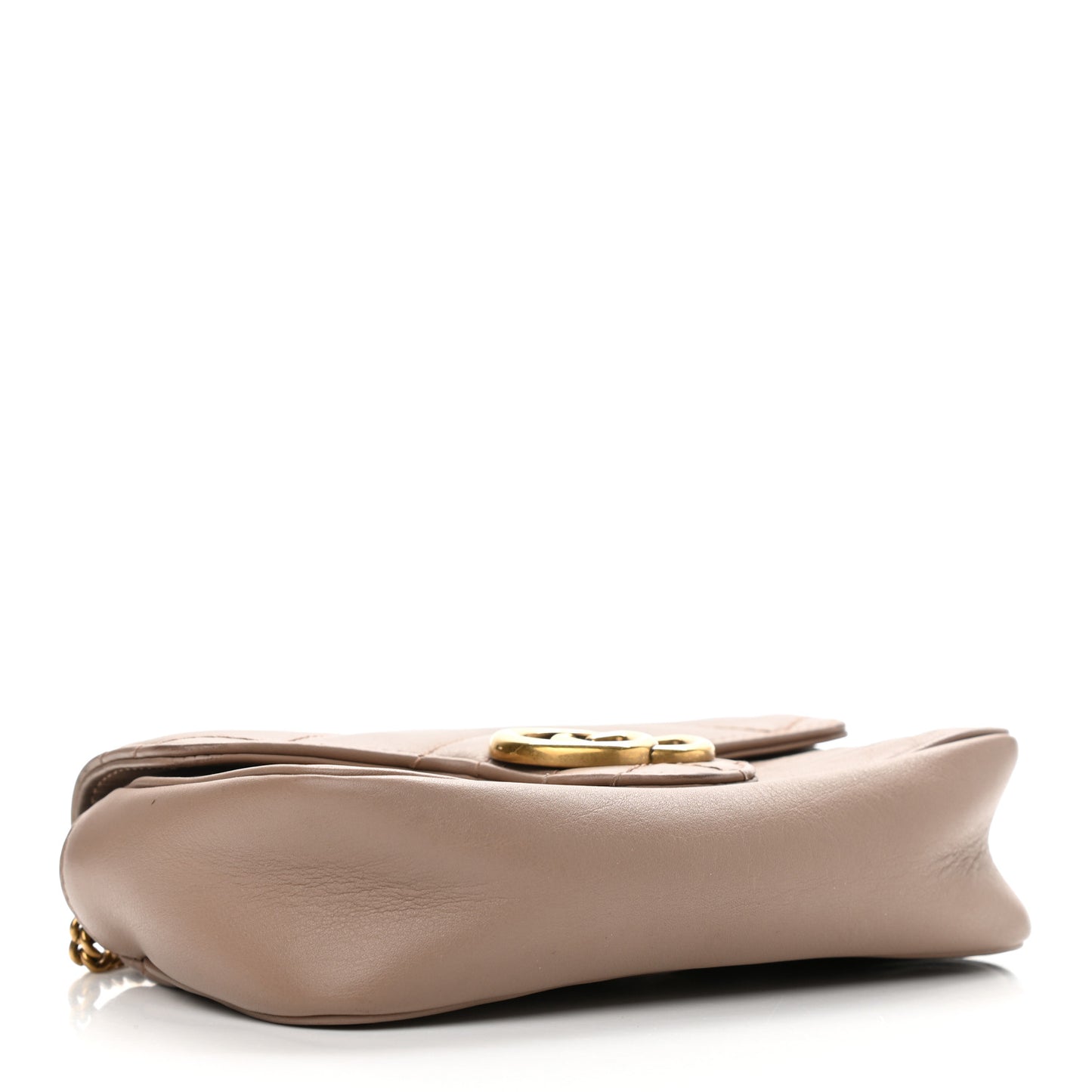 Calfskin Matelasse Super Mini GG Marmont Shoulder Bag Porcelain Rose