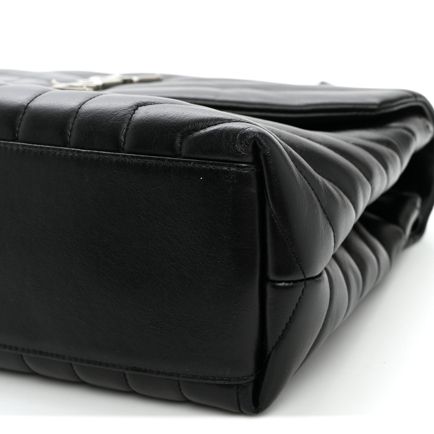 Saint Laurent Calfskin Y Quilted Monogram Medium Loulou Chain Satchel Black 11 of 11