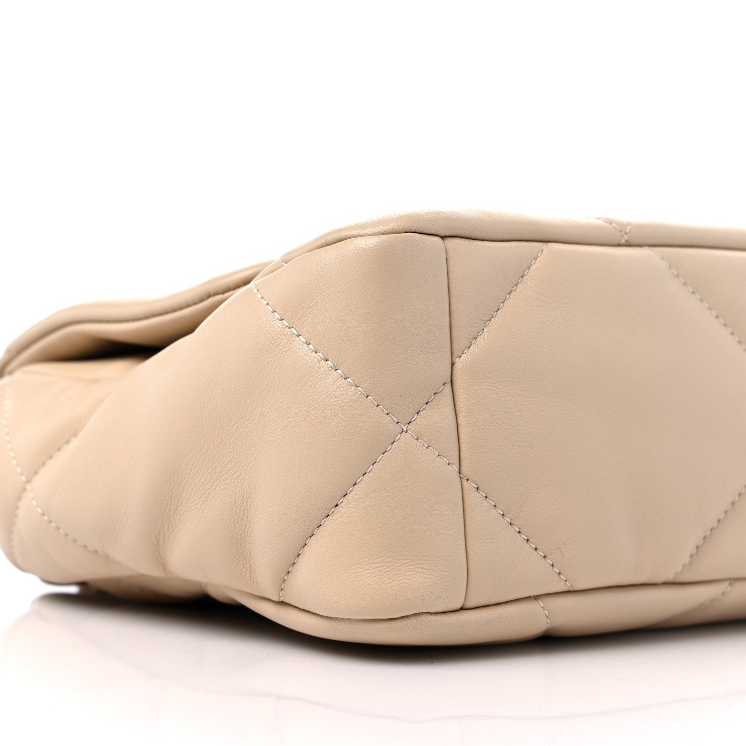 Chanel Lambskin Quilted Medium Chanel 19 Flap Light Beige 8 of 9