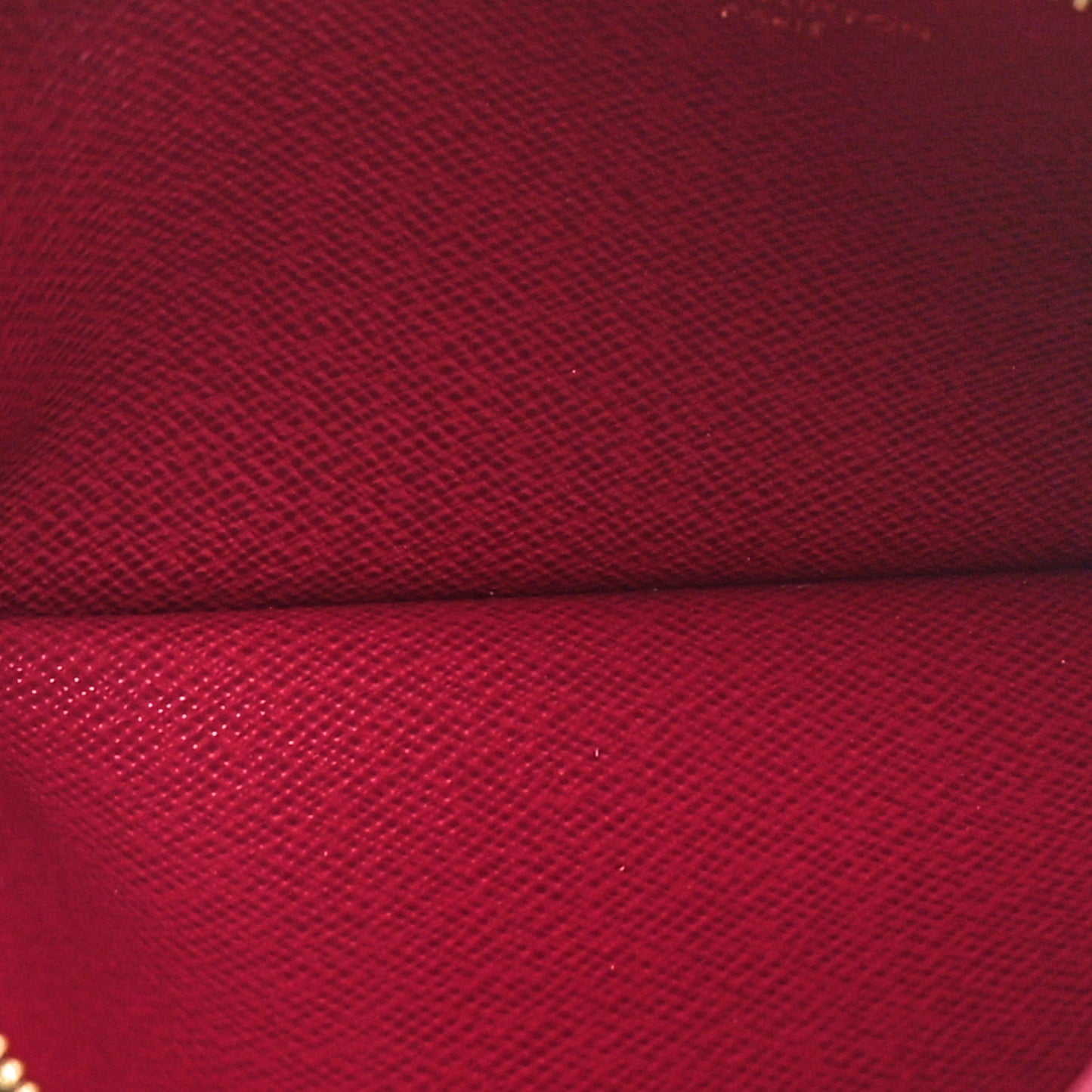 Monogram Felicie Chain Wallet Zippered Insert Fuchsia