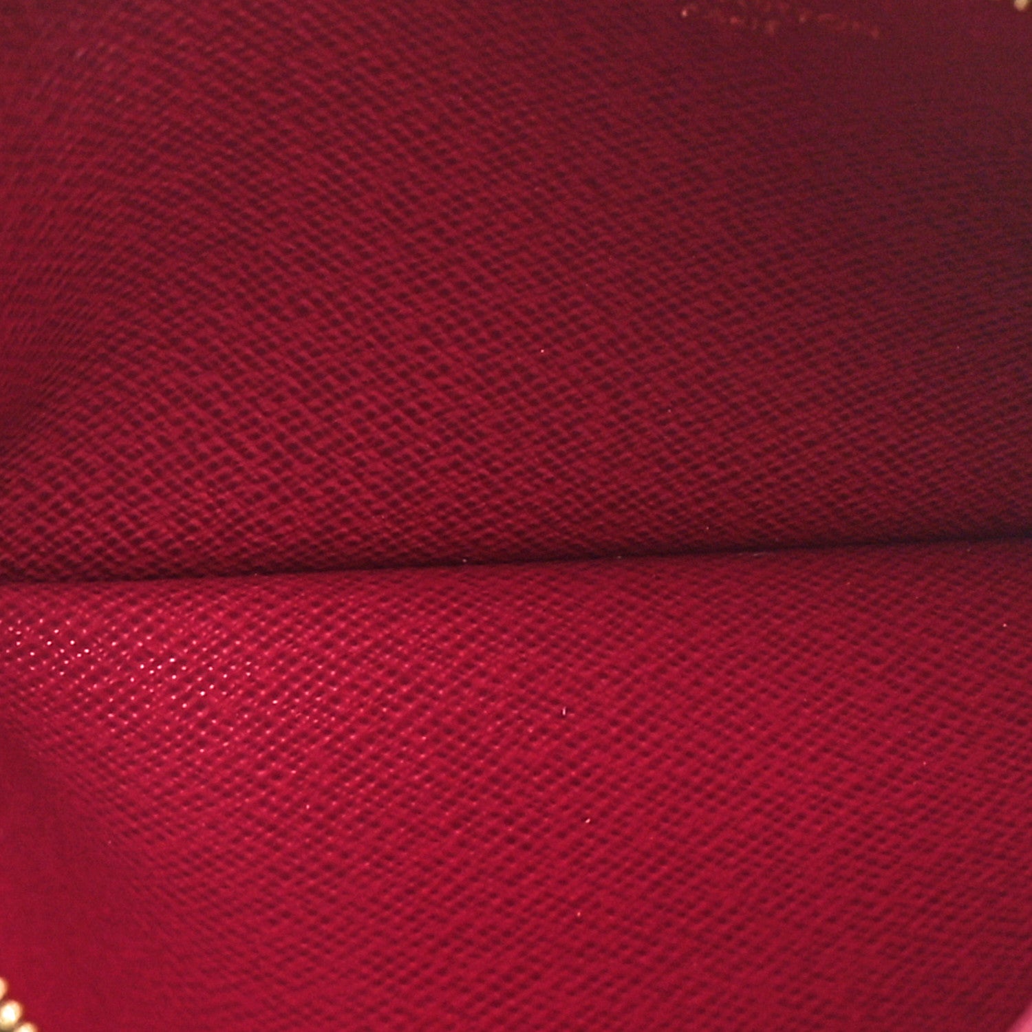 Louis Vuitton Monogram Felicie Chain Wallet Zippered Insert Fuchsia 6 of 7