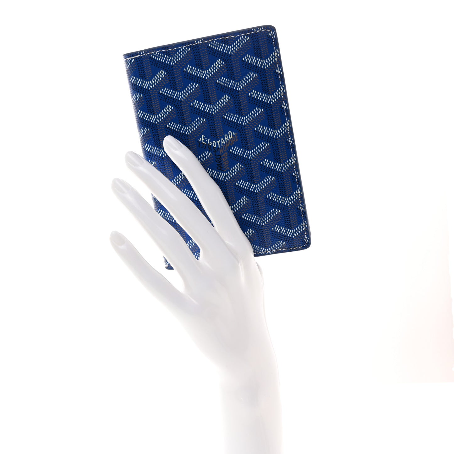 Goyardine Grenelle Passport Wallet Sky Blue