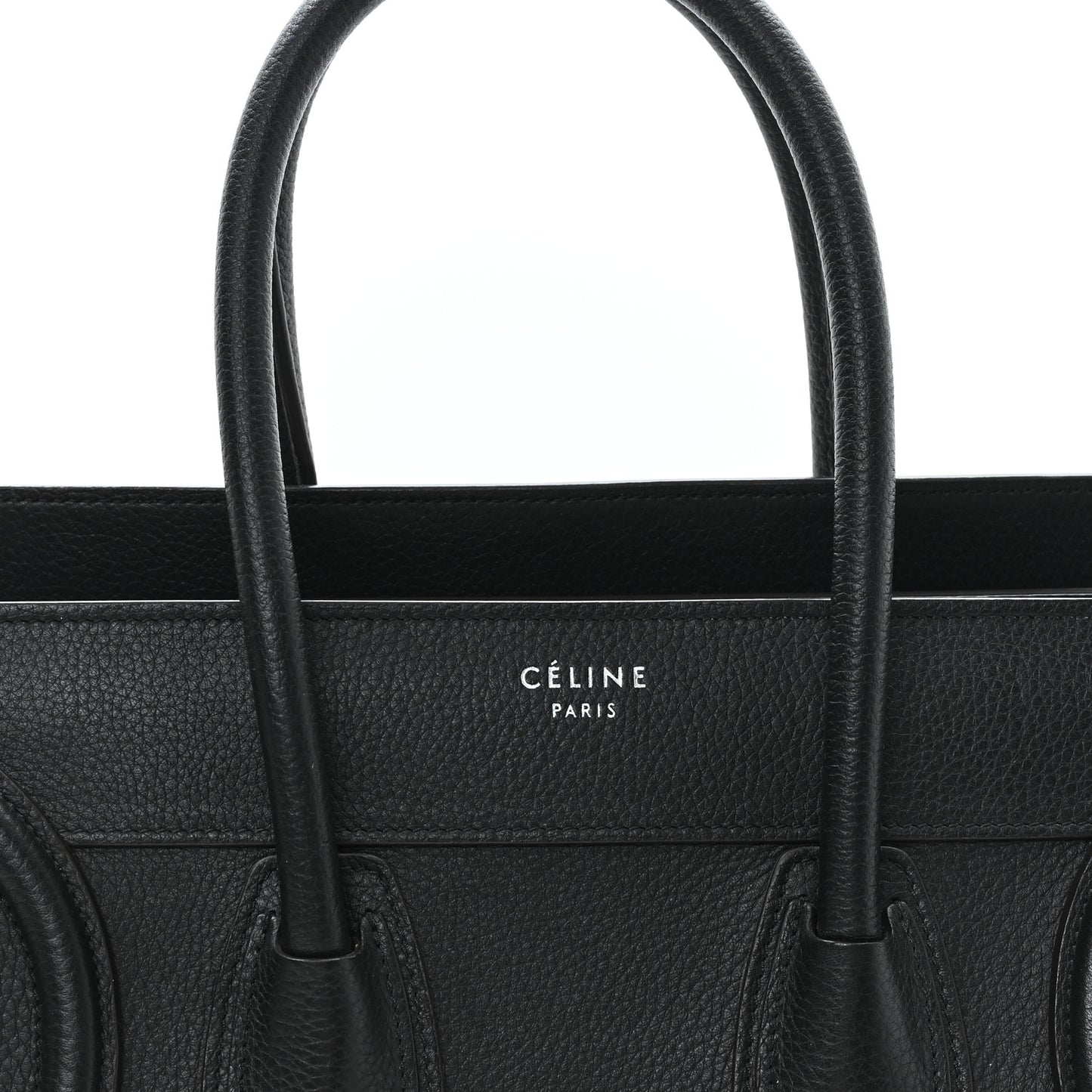 Drummed Calfskin Micro Luggage Black