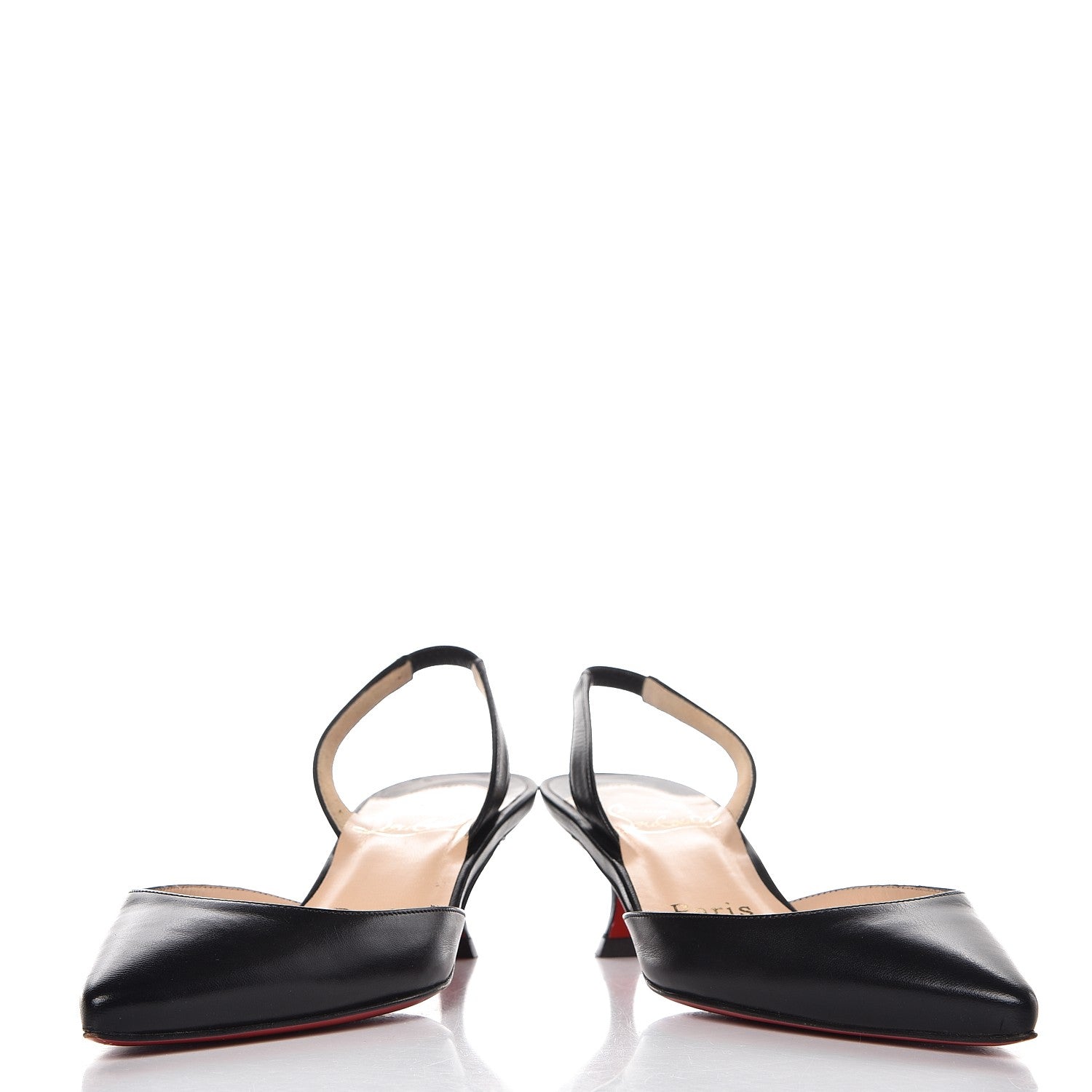 Christian Louboutin Kid Sharka 45 Slingback Pumps 35.5 Black 6 of 11