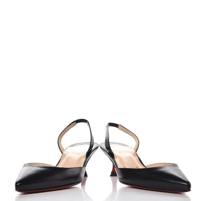 Christian Louboutin Kid Sharka 45 Slingback Pumps 35.5 Black 6 of 11