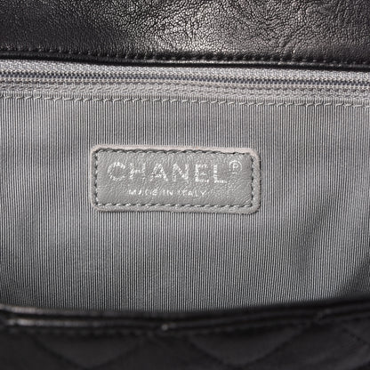 Chanel Washed Lambskin Quilted Maxi Chain Around Flap Black 5 of 9
