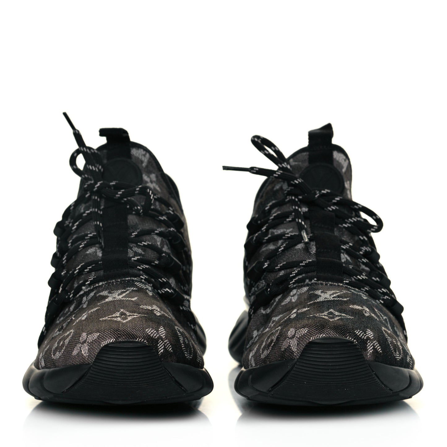 Denim Rubber Monogram Tie Dye Mens Fastlane Low Sneakers 8.5 Black