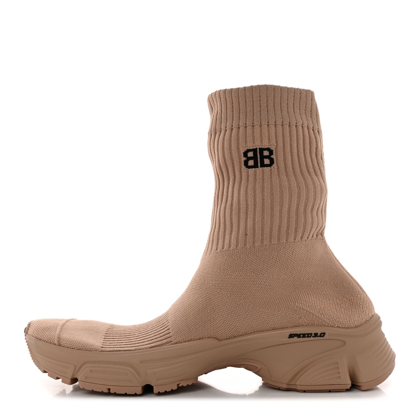 Technical Ribbed 3D Recycled Knit Womens Speed 3.0 Sneakers 38 Monocolor Beige