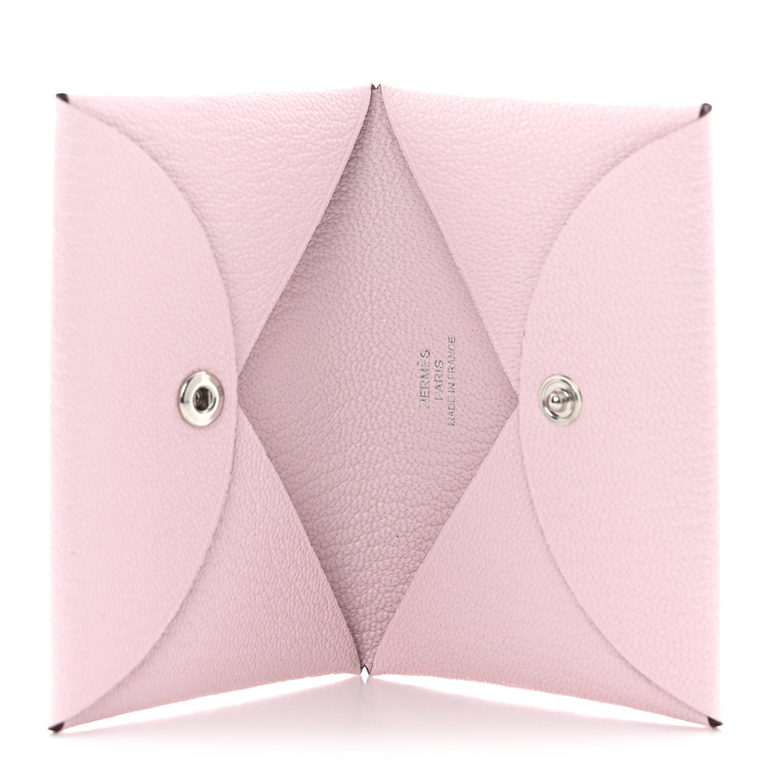 Hermes Chevre Mysore Calvi Card Case Rose Darling 5 of 8