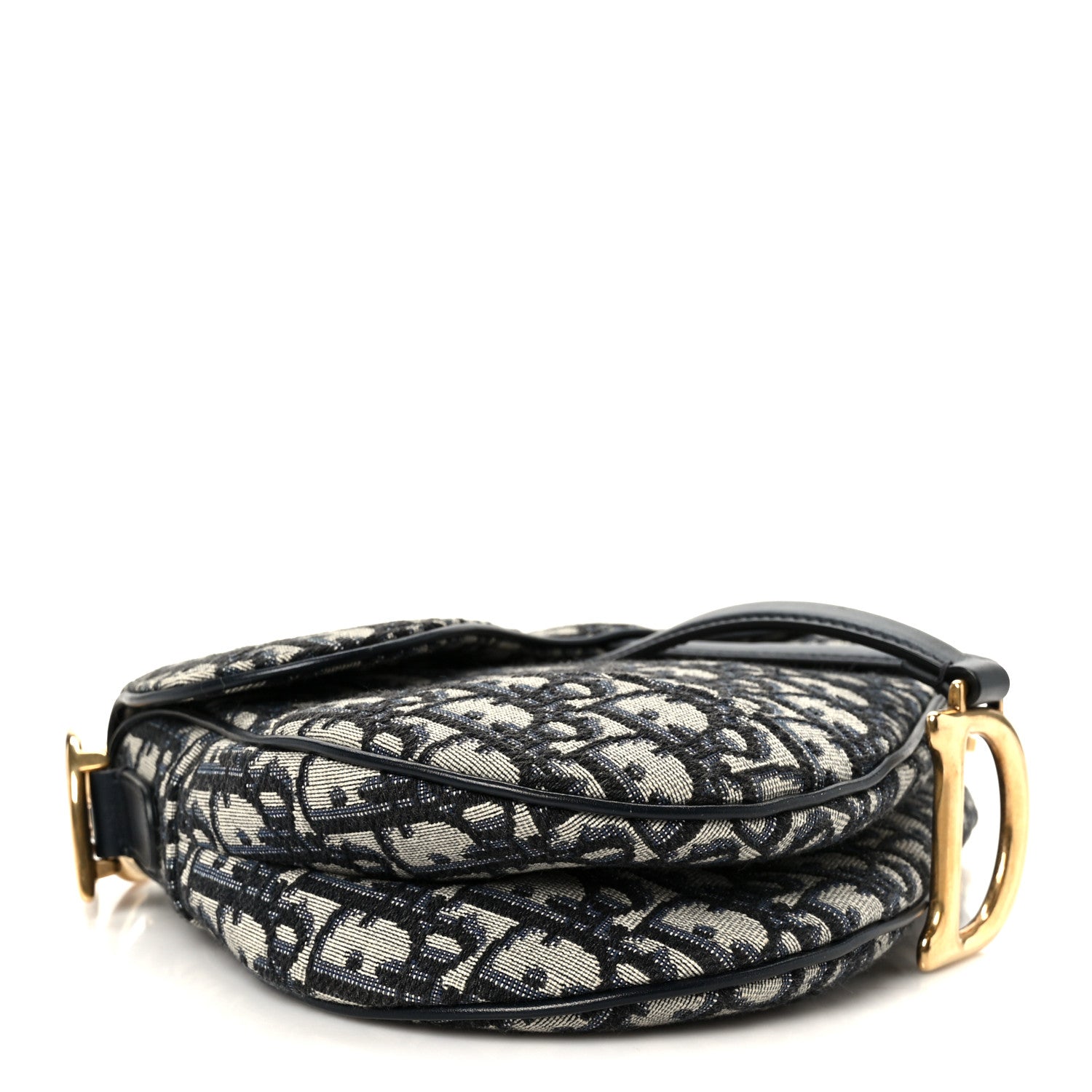 Christian Dior Oblique Saddle Bag Blue 4 of 11