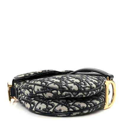 Christian Dior Oblique Saddle Bag Blue 4 of 11