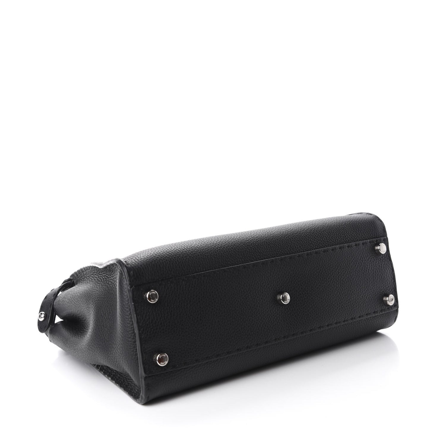 Cuoio Romano Selleria Bi-Color Medium Peekaboo Iconic Satchel Black Mou
