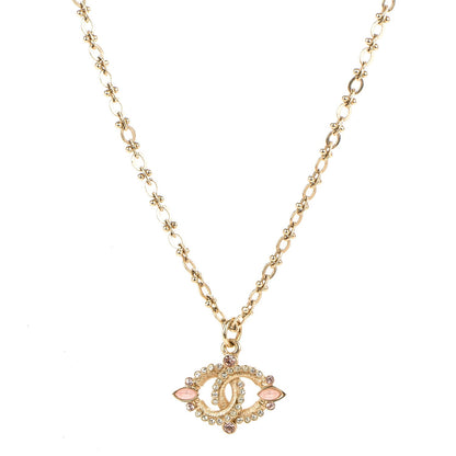 Chanel Pearl Crystal CC Necklace Gold 1 of 6
