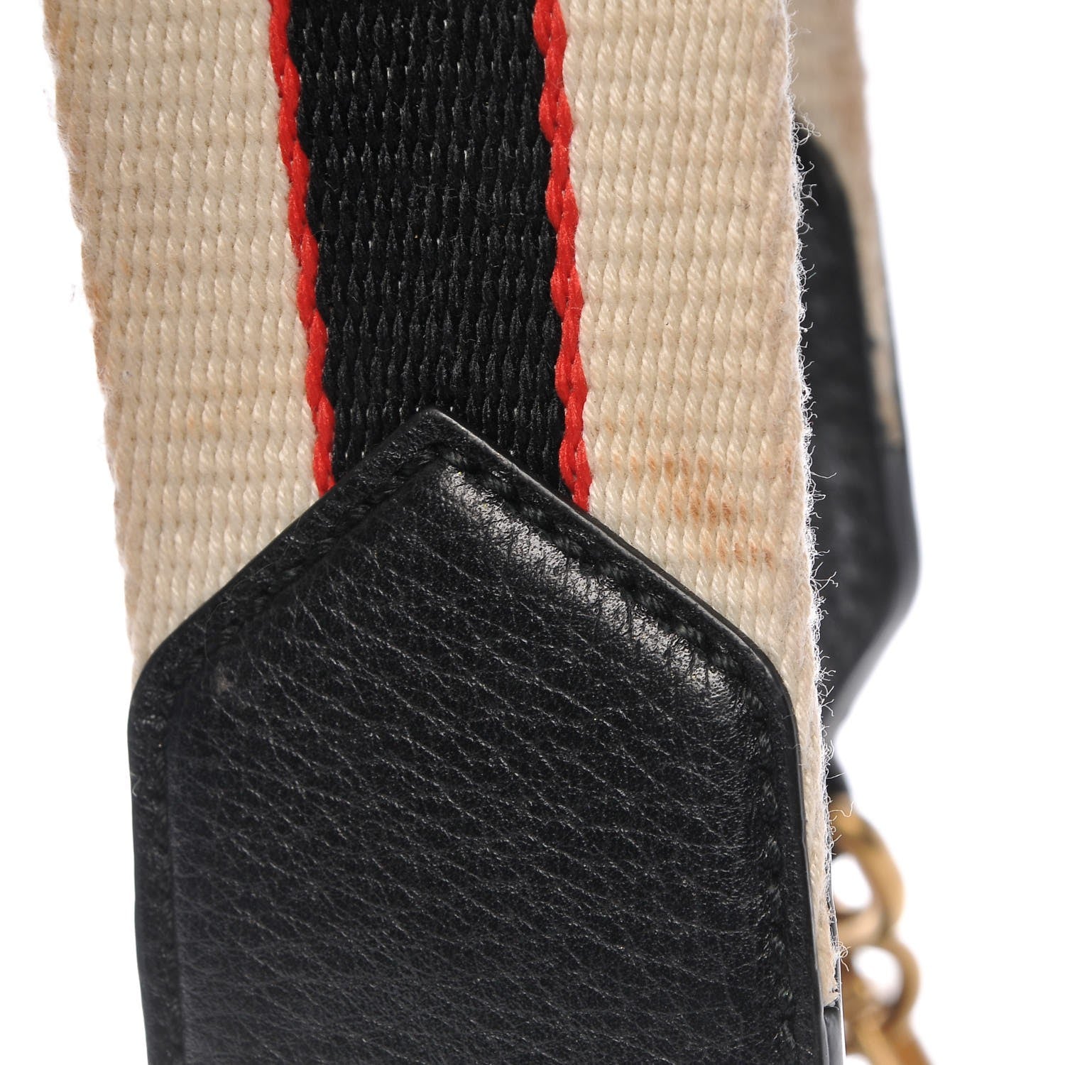 Gucci Calfskin Web Crystal Butterfly Stripe Small Totem Shoulder Bag Black 12 of 12