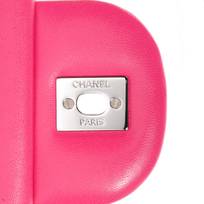 Chanel Lambskin Quilted Jumbo Double Flap Dark Pink 9 of 9