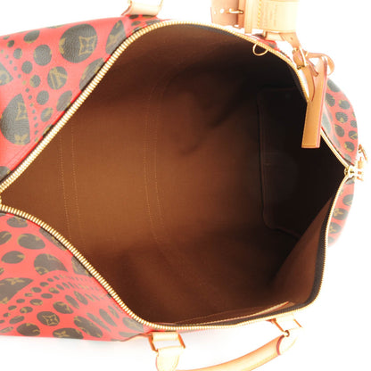 Louis Vuitton Monogram Kusama Pumpkin Dots Keepall Bandouliere 55 Red 5 of 7