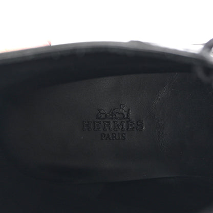 Hermes Glossed Calfskin Funk Ankle Boots 38 Black 8 of 9