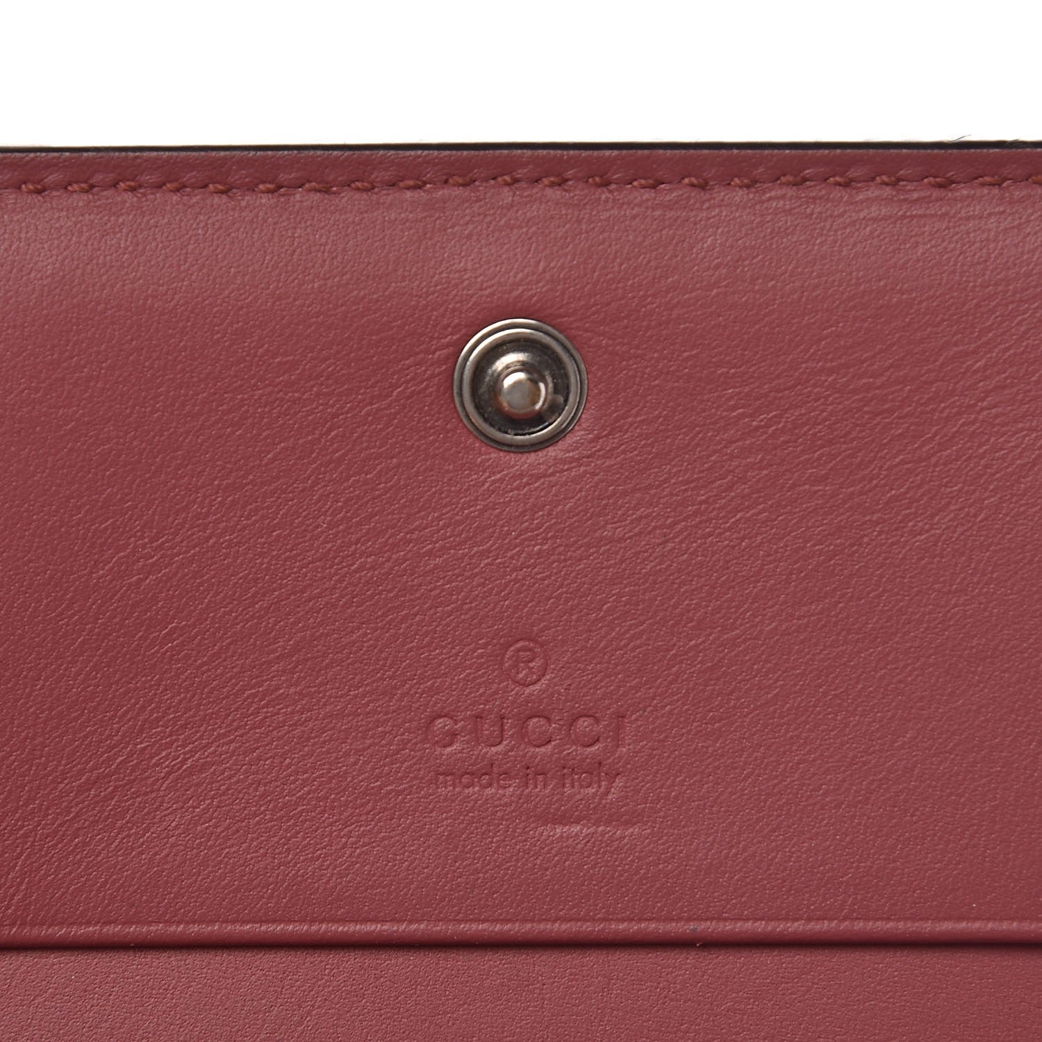 Gucci GG Supreme Monogram Blooms Card Case Beige Multicolor Dry Rose 6 of 7