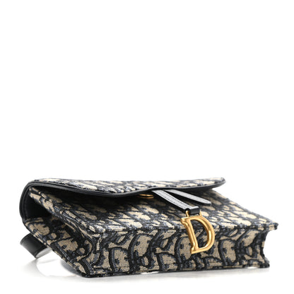 Christian Dior Oblique Saddle Belt Bag Blue 4 of 10