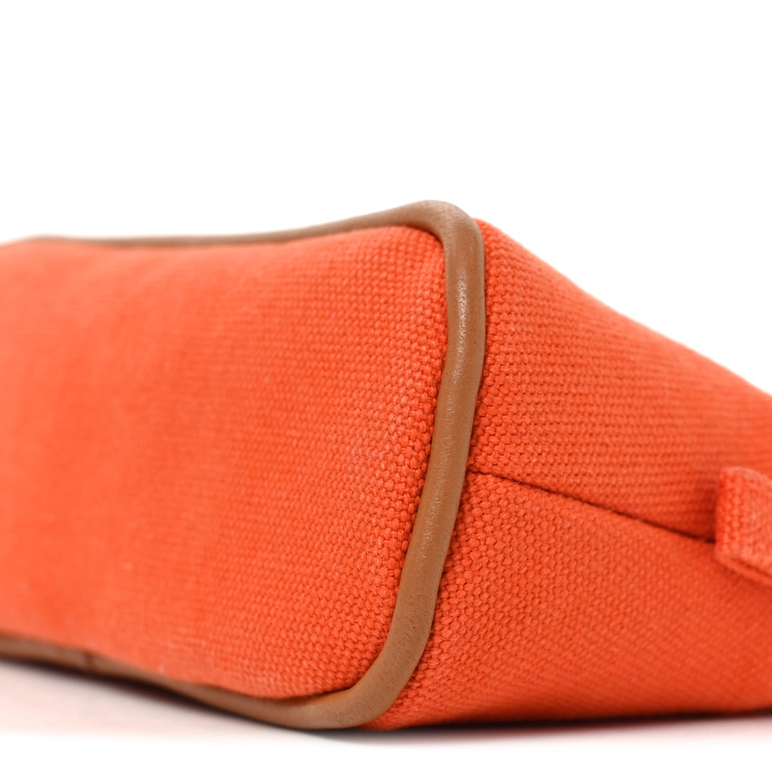 Hermes Cotton Canvas Mini Mini Bolide Travel Cosmetic Pouch Feu 8 of 8