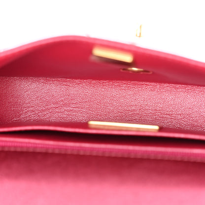 Chanel Mirror Metallic Calfskin Quilted Mini Top Handle Flap Pink 5 of 11
