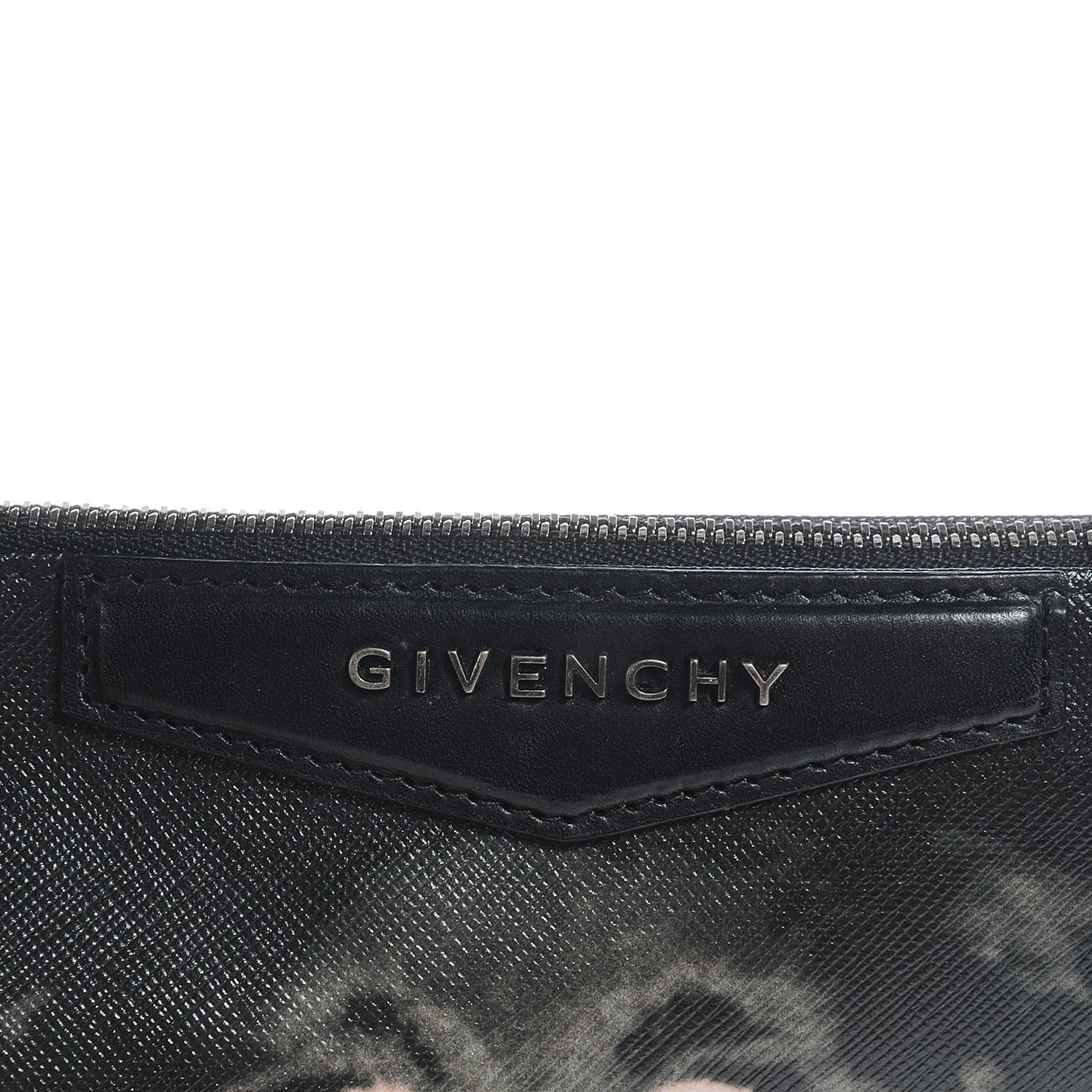 Givenchy Texutured Coated Canvas Rottweiler Print Medium Cosmetic Pouch Black 5 of 8