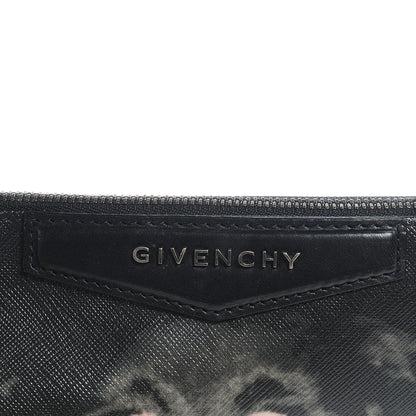 Givenchy Texutured Coated Canvas Rottweiler Print Medium Cosmetic Pouch Black 5 of 8