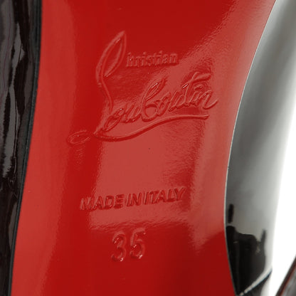 Christian Louboutin Patent So Kate 120 Pumps 35 Rouge Noir 6 of 7