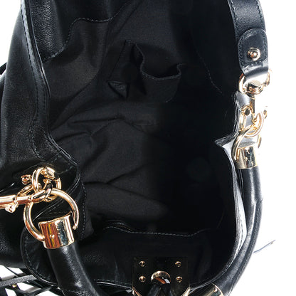 Gucci Calfskin Medium Indy Top Handle Hobo Black 5 of 7