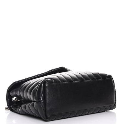 Saint Laurent Calfskin Y Quilted Monogram Medium Loulou Chain Satchel Black 4 of 9