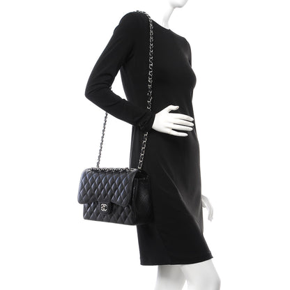 Chanel Caviar Quilted Jumbo Double Flap Black 3 of 9