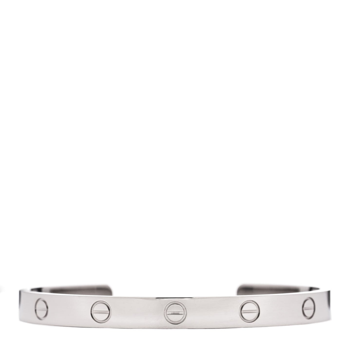 18K White Gold LOVE Cuff Bracelet 18