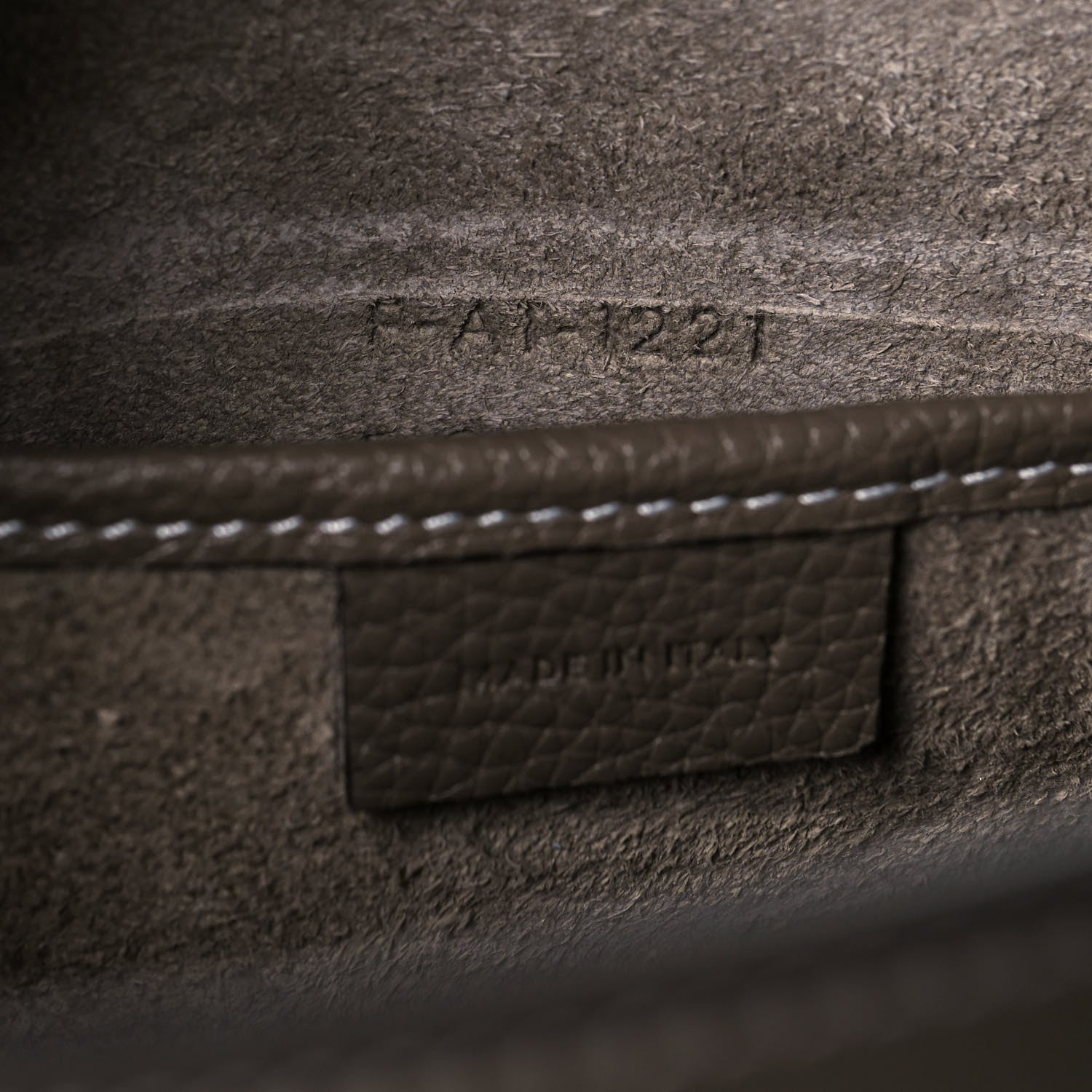 Celine Drummed Calfskin Nano Luggage Souris 7 of 14