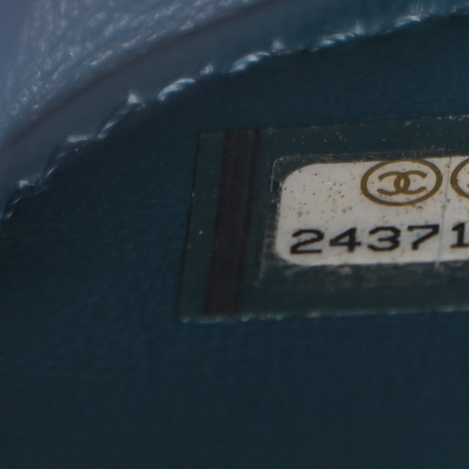 Chanel Iridescent Calfskin Quilted Straight Lined Flap Navy 9 of 11