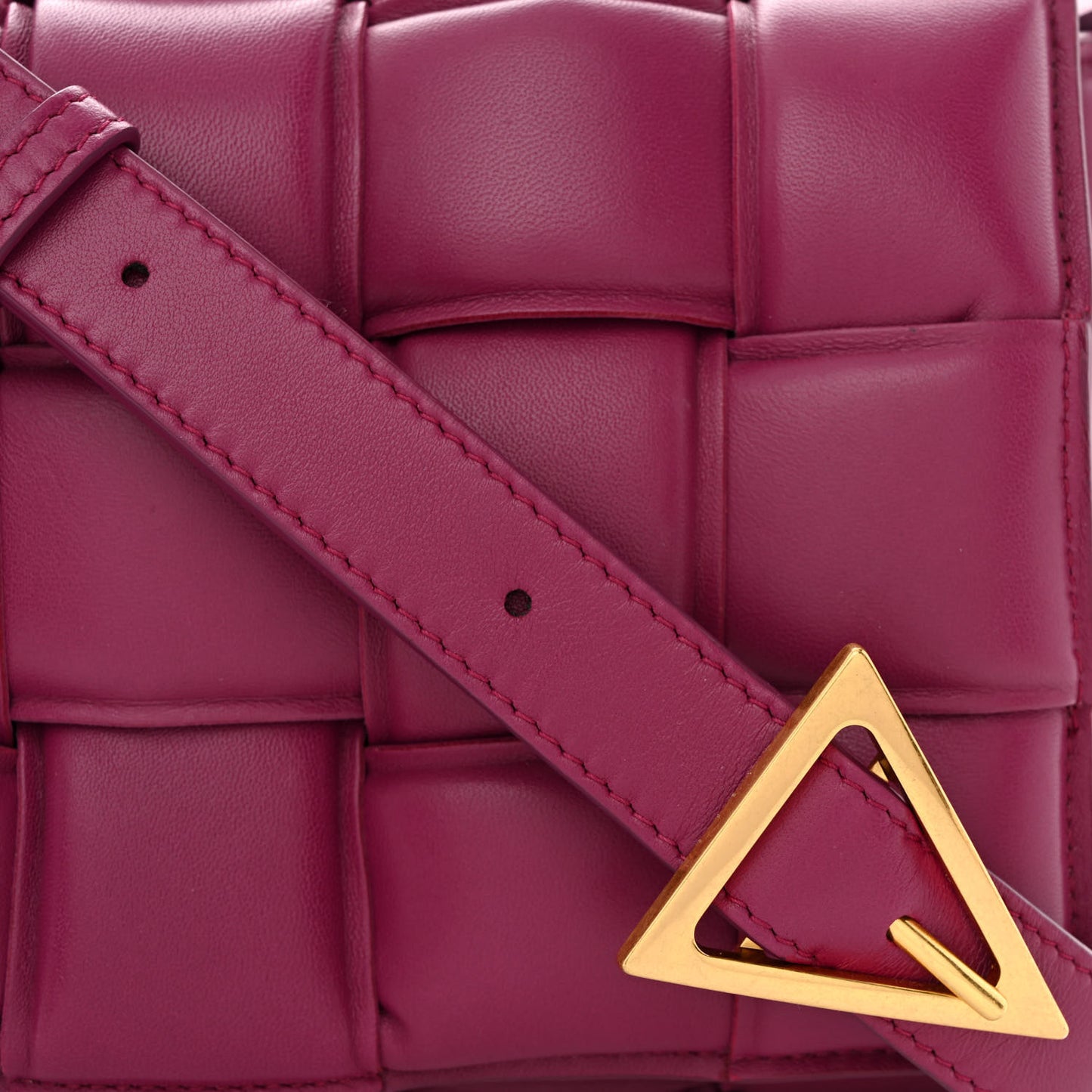 Nappa Maxi Intreccio Padded Cassette Crossbody Bag Cinnabar
