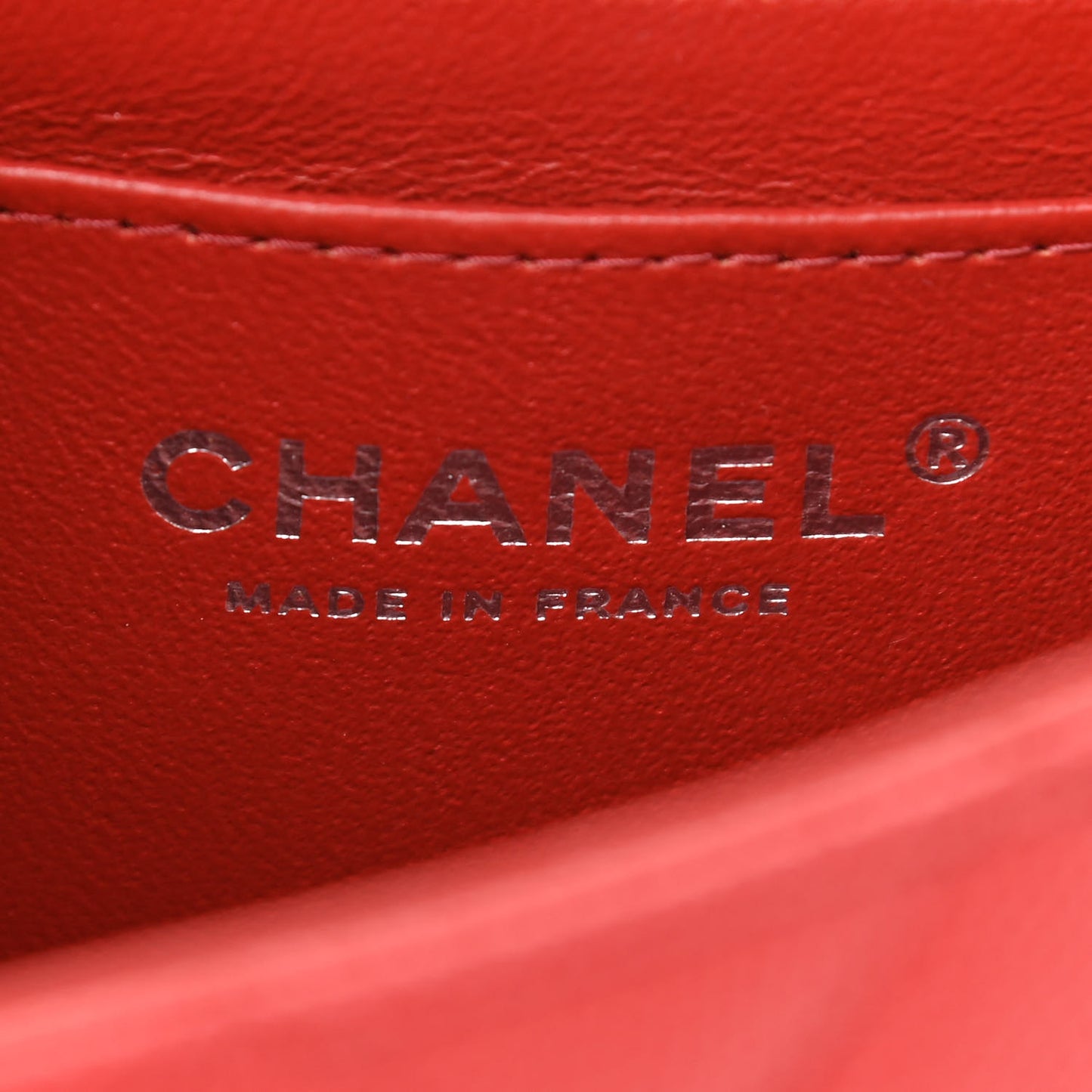 Caviar Quilted Mini Rectangular Flap Red