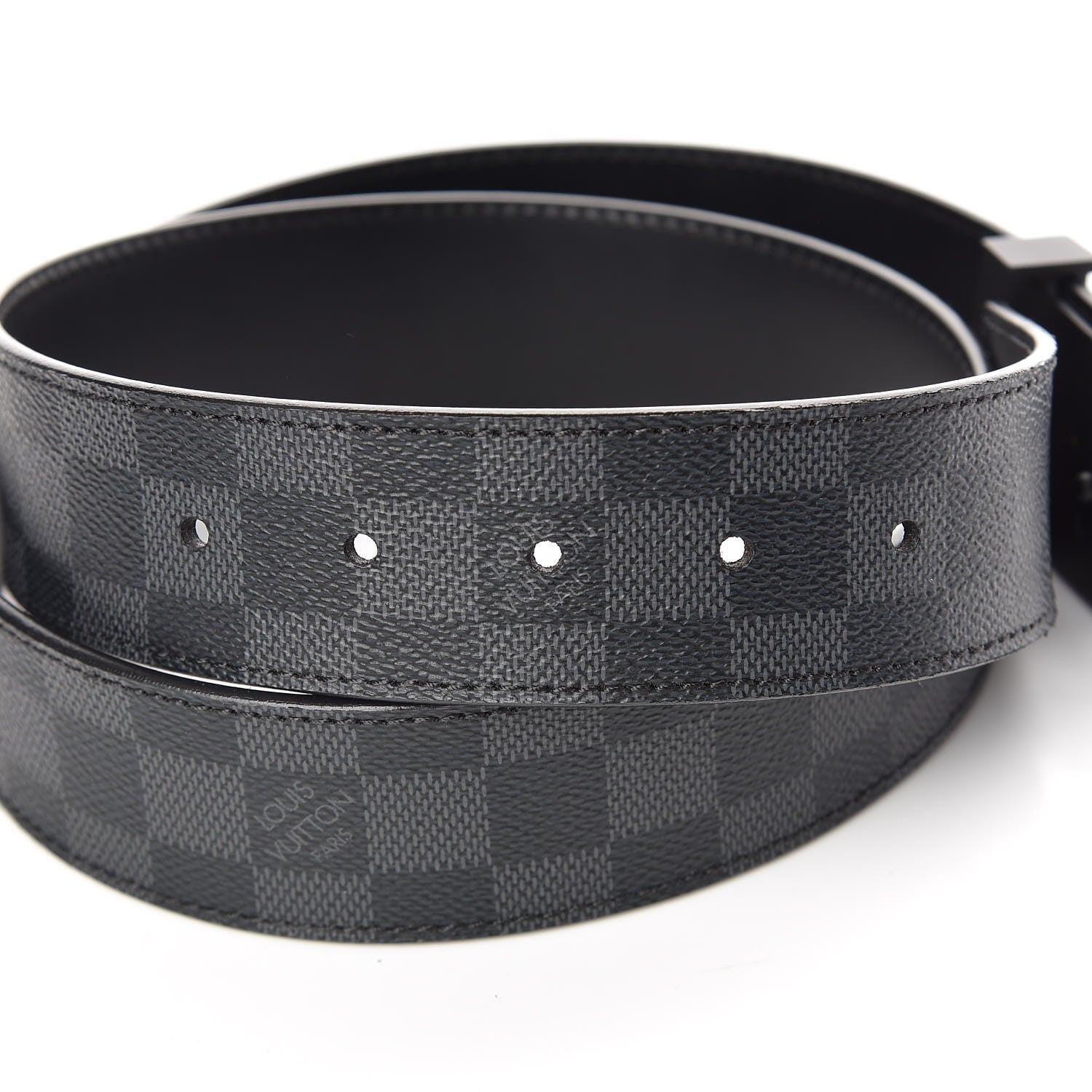 Louis Vuitton Damier Graphite LV Initiales Belt 90 36 5 of 9