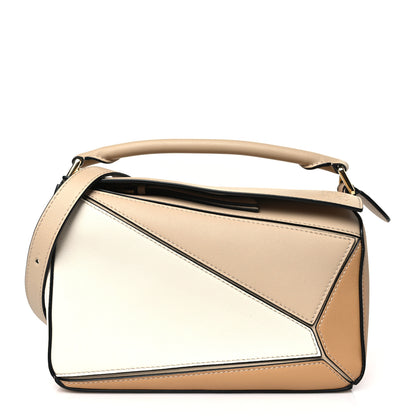 Loewe Calfskin Small Puzzle Bag Dusty Beige Soft White 1 of 8