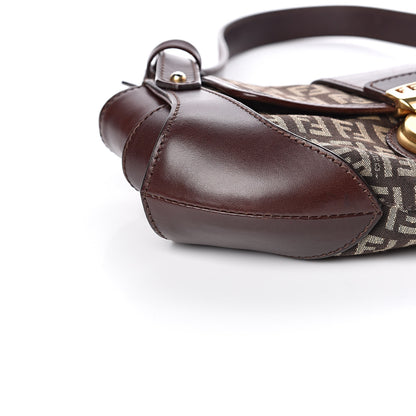 Fendi Zucchino Cuoio Ingrassato Compilation Hobo Testa di Moro Beige 8 of 10