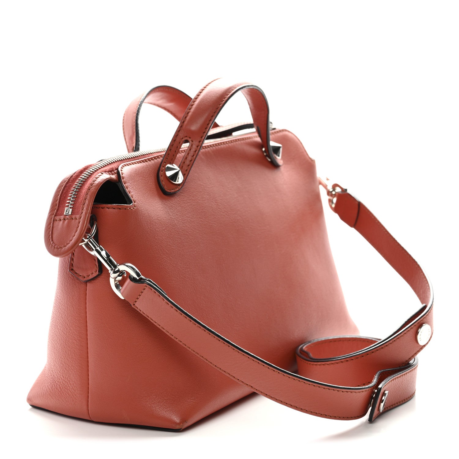 Fendi Vitello Dolce Medium By The Way Boston Bag Bloody Mary 3 of 11