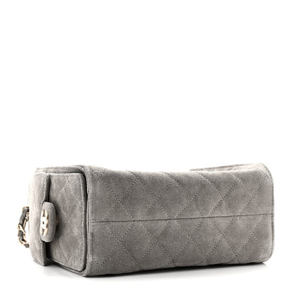 Chanel Suede Quilted Mini Chanel 25 Handbag Dark Grey 4 of 11