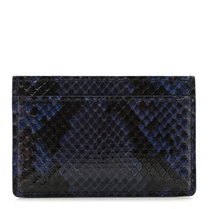 Louis Vuitton Snakeskin Card Holder Black Blue 1 of 7